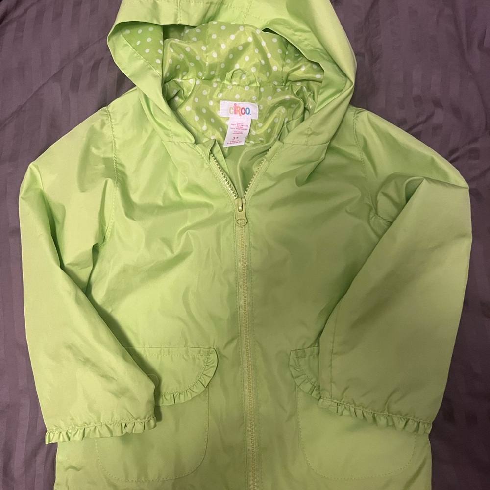 Circo Green Hooded Raincoat Lightweight Water-Resistant